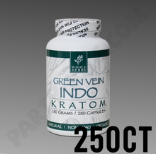 Load image into Gallery viewer, Whole Herbs - Kratom Capsule Pills Green Vein Indo