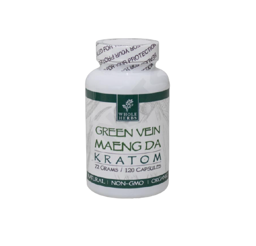Whole Herbs - Kratom Capsule Pills Green Vein Maeng Da