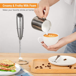 Simple Taste - Kratom Accessories Milk Frother Electric Foam Maker Gray