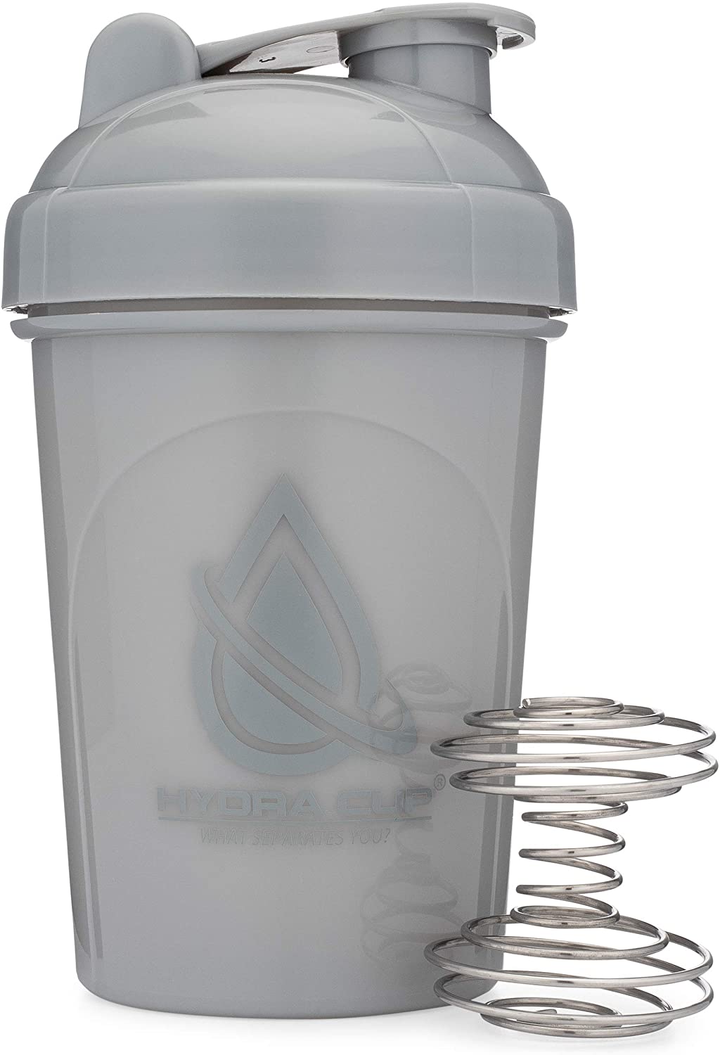 Hydra Cup - Kratom Accessories Shaker Bottle With Wire Whisk Balls 20 Oz. Grey