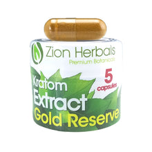 Load image into Gallery viewer, Zion Herbals - Kratom Capsule Gold Reserve 5ct