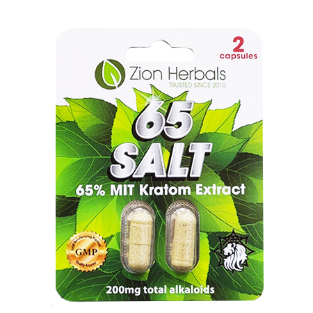 Zion Herbals - Kratom Capsule 65 Salt 2ct
