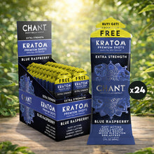 Load image into Gallery viewer, Chant - Kratom Liquid Extract Premium Shot Full Spectrum MIT 80mg Extra Strength Blue Raspberry