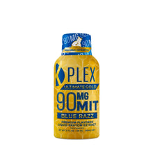 Load image into Gallery viewer, K-Plex - Kratom Liquid Extract Shot Ultimate Gold MIT 90mg Blue Razz 2oz.