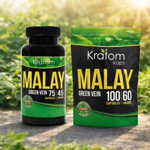 Load image into Gallery viewer, Kratom Kaps - Kratom Capsule Malay Green Vein