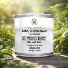 Load image into Gallery viewer, Pure Infinity Botanicals - Kratom Extract Tablet Maeng Da SILVER 10ct