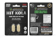 Load image into Gallery viewer, Pure Infinity Botanicals - Kratom Kola MIT Extract Tablet 150MG 2ct