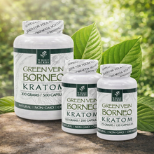 Load image into Gallery viewer, Whole Herbs - Kratom Capsule Pills Green Vein Borneo