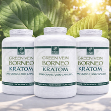 Load image into Gallery viewer, Whole Herbs - Kratom Capsule Pills Green Vein Borneo