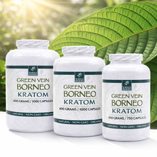 Load image into Gallery viewer, Whole Herbs - Kratom Capsule Pills Green Vein Borneo