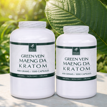 Load image into Gallery viewer, Whole Herbs - Kratom Capsule Pills Green Vein Maeng Da