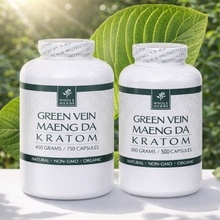 Load image into Gallery viewer, Whole Herbs - Kratom Capsule Pills Green Vein Maeng Da