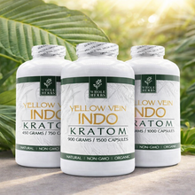 Load image into Gallery viewer, Whole Herbs - Kratom Capsule Pills Yellow Vein Indo
