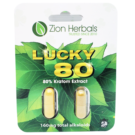 Zion Herbals - Kratom Capsule Lucky 80