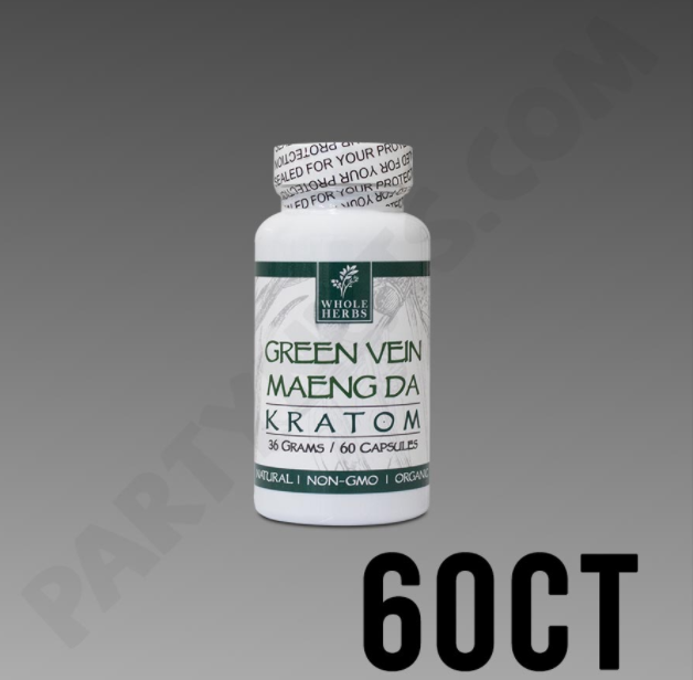 Whole Herbs - Kratom Capsule Pills Green Vein Maeng Da