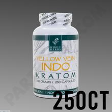 Load image into Gallery viewer, Whole Herbs - Kratom Capsule Pills Yellow Vein Indo