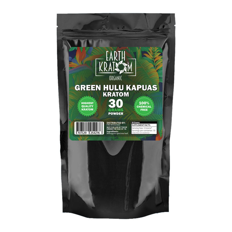Earth - Kratom Powder Tea Green Hulu 30gm For Sale
