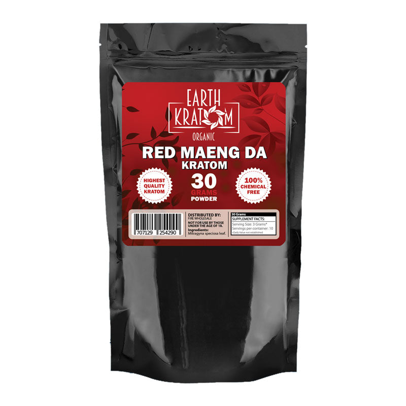 Earth - Kratom Powder Tea Red Maeng Da 30gm For Sale