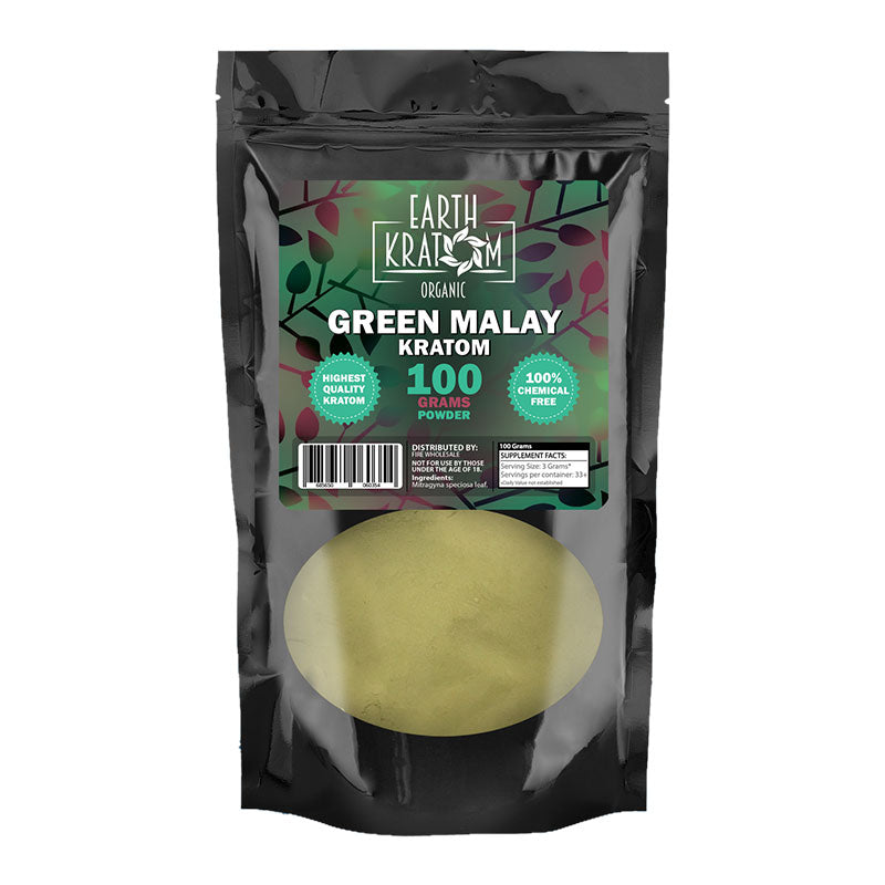 Earth - Kratom Powder Tea Green Malay 100gm For Sale