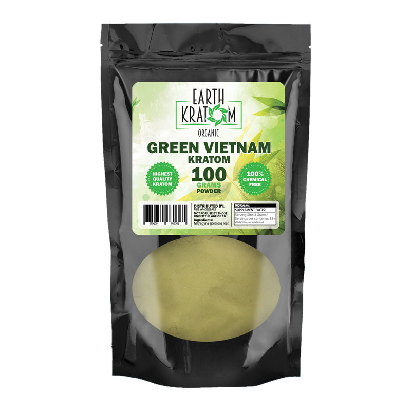 Earth - Kratom Powder Tea Green Vietnam 100gm For Sale
