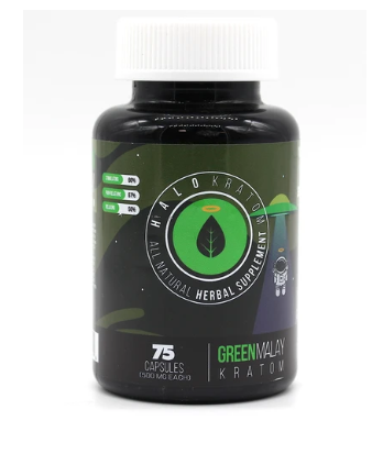 Halo - Kratom Capsule Green Malay 75ct