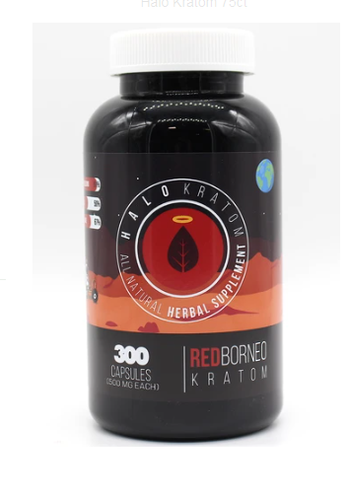 Halo - Kratom Capsule Red Borneo 300ct