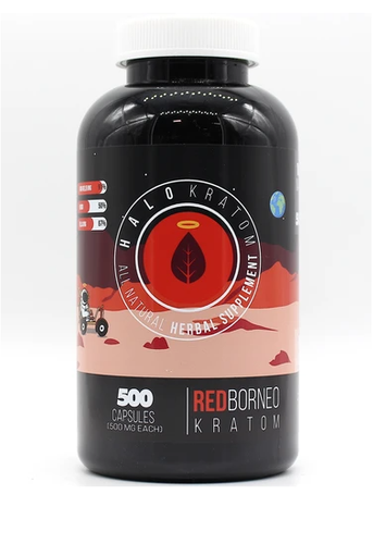Halo - Kratom Capsule Red Borneo 500ct