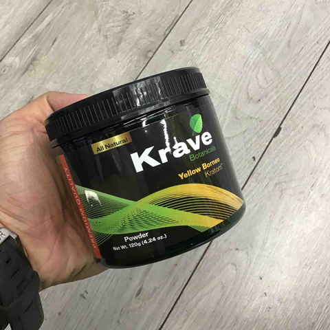Krave - Kratom Powder Tea Yellow Borneo 120gm For Sale