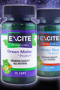 Excite Botanicals - Kratom Capsule Green Malay 75ct