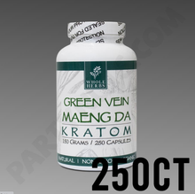 Load image into Gallery viewer, Whole Herbs - Kratom Capsule Pills Green Vein Maeng Da