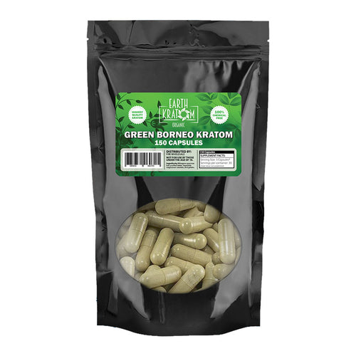 Earth Kratom - Capsule Green Borneo 150ct