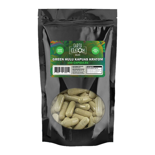 Earth Kratom - Capsule Green Hulu 150ct