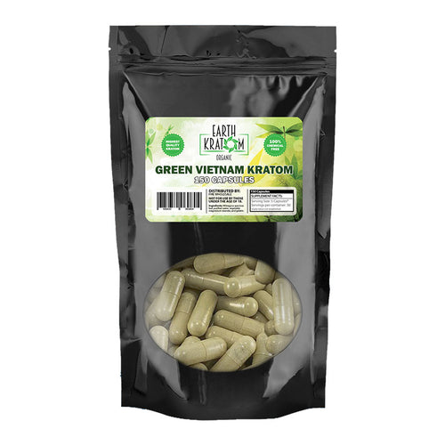 Earth Kratom - Capsule Green Vietnam 150ct