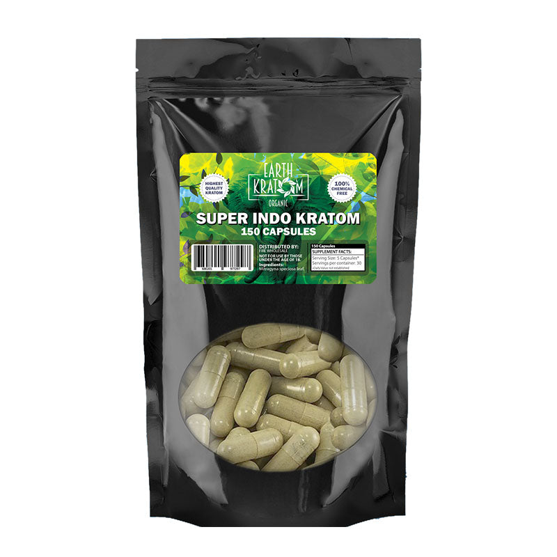 Earth Kratom - Capsule Super Indo 150ct