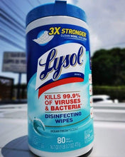 Load image into Gallery viewer, Lysol Disinfecting Wipes Ocean Fresh 80ct