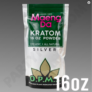 OPMS - Kratom Powder Tea Maeng Da Silver 16oz. For Sale