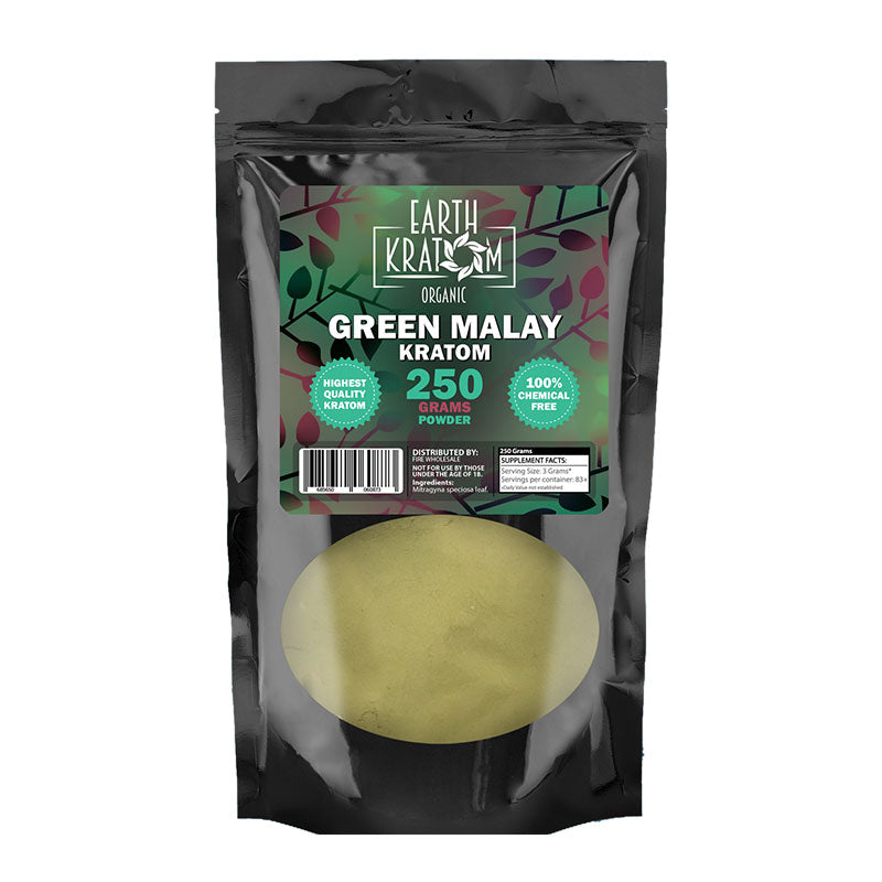 Earth - Kratom Powder Tea Green Malay 250gm For Sale
