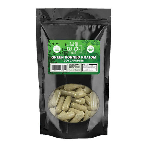 Earth Kratom - Capsule Green Borneo 300ct