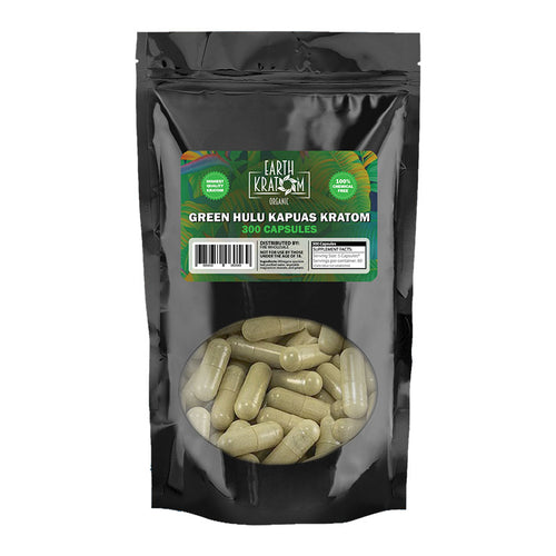Earth Kratom - Capsule Green Hulu 300ct