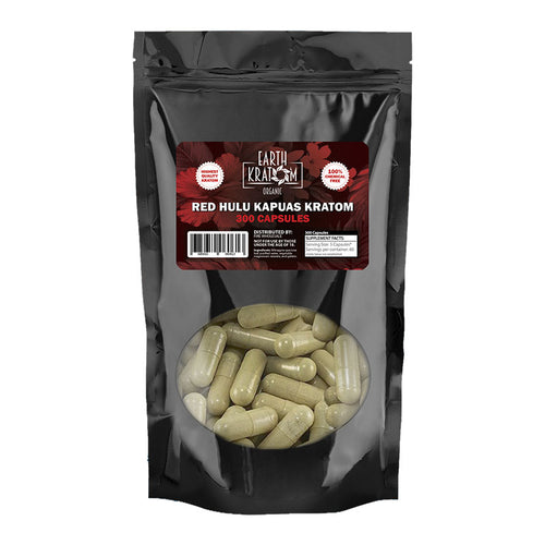 Earth Kratom - Capsule Red Hulu 300ct