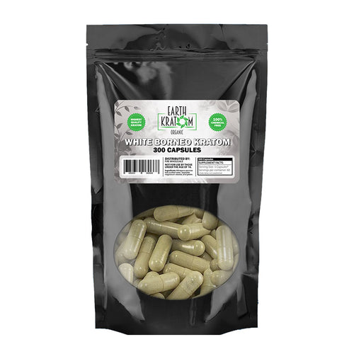 Earth Kratom - Capsule White Borneo 300ct