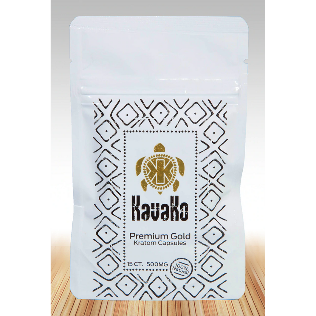 Kavako Botanicals - Kratom Capsule Premium Gold 15ct For Sale