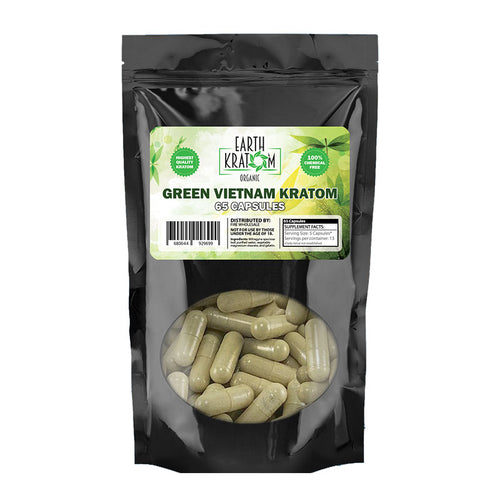 Earth Kratom - Capsule Green Vietnam 65ct