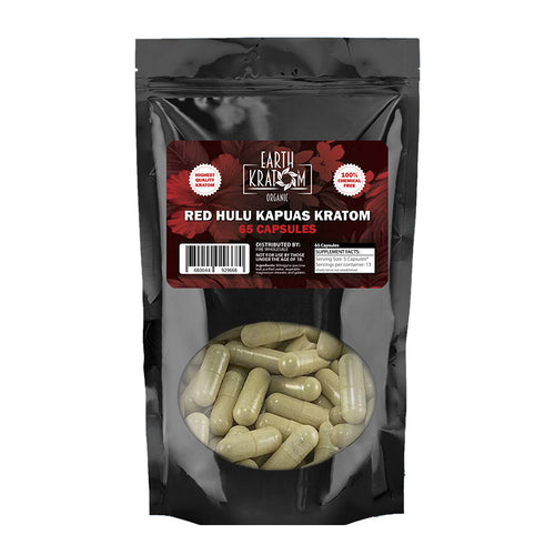 Earth Kratom - Capsule Red Hulu 65ct