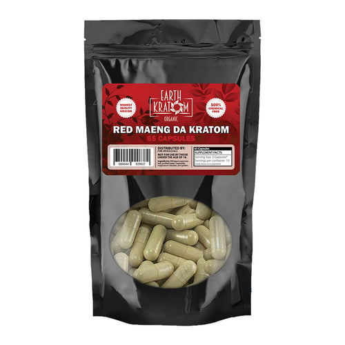 Earth Kratom - Capsule Red Maeng Da 65ct