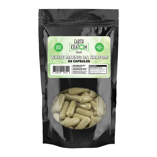 Earth Kratom - Capsule White Maeng Da 65ct