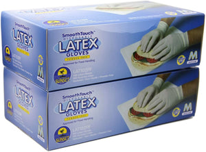 Smooth Touch Latex Gloves 100ct Per Box (All Sizes Available)