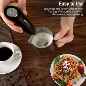 Simple Taste - Kratom Accessories Milk Frother Electric Foam Maker Black