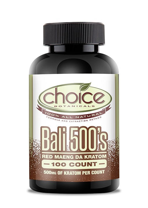 Choice Botanicals - Kratom Capsule 500’s Bali Red Maeng Da