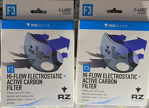 RZ Mask - F3 Hi-Flow Electrostatic Active Carbon Filter